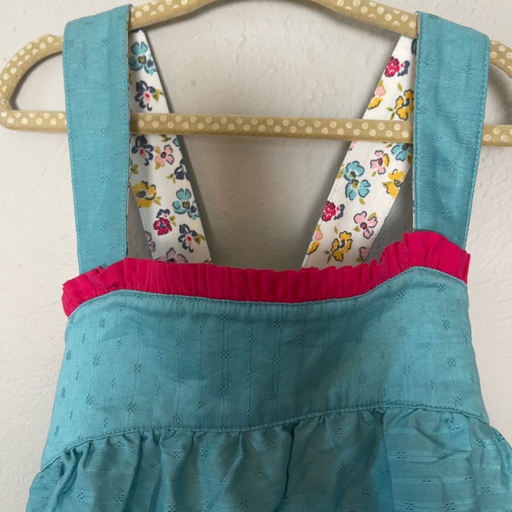 Matilda Jane Girls Teal Top with Pink Trim - Picture 3 of 6